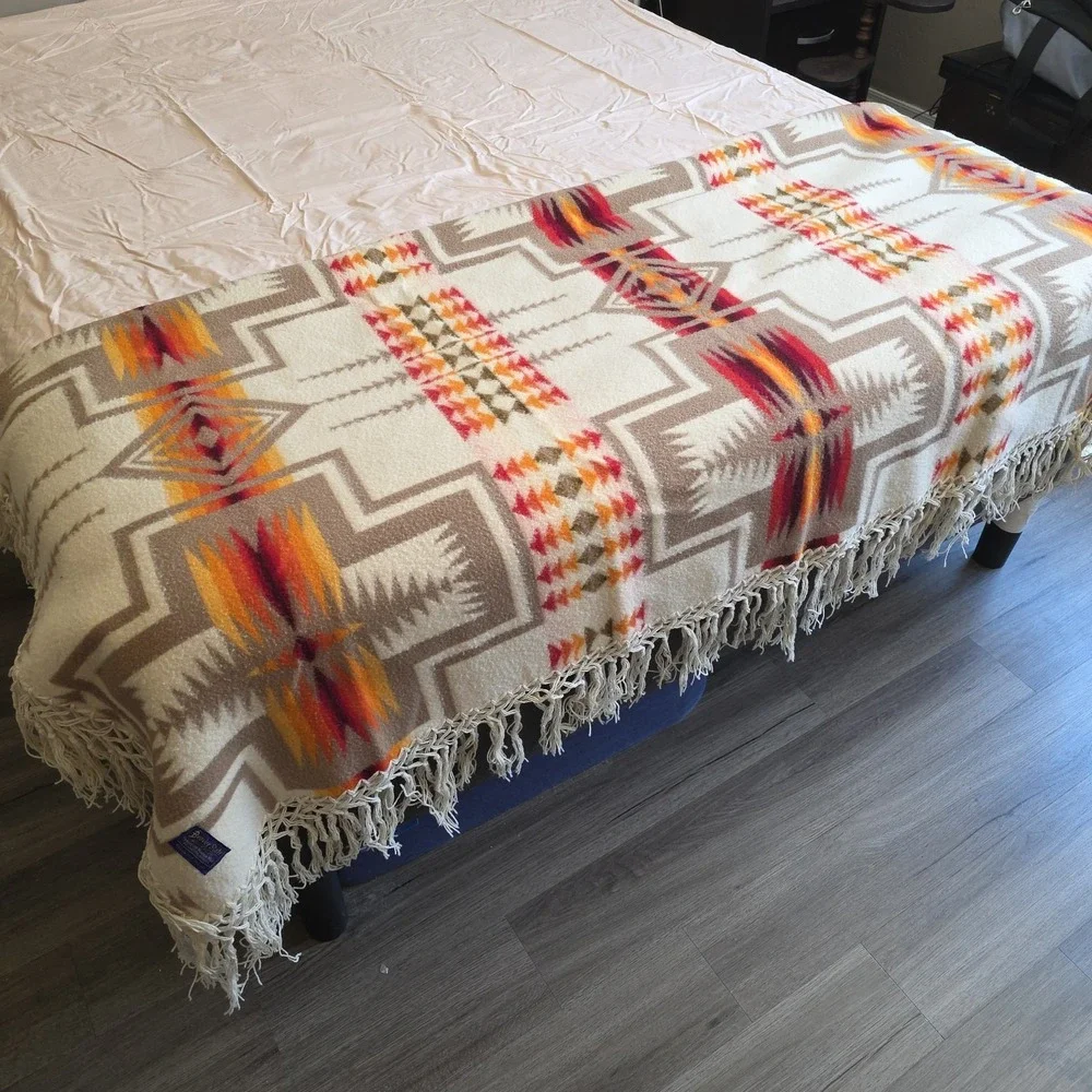 Beaver State Pendleton Harding Wool Blanket USA 68